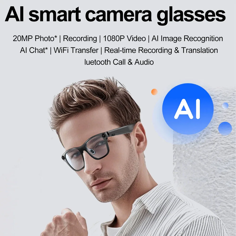 

S336 20-мегапиксельная камера, видео, умные носимые очки, AI-перевод для деловой спортивной музыки