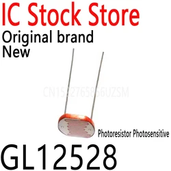 100PCS New and Original 12528 Light Dependent Resistor LDR 12MM Photoresistor Photosensitive Photoconductive Resistance GL12528