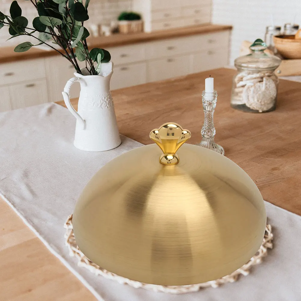 

Stainless Steel Food Oil-Proof Bbq Lid Home Steak Kitchen Anti-Splashing Meal Dome Metal Lid Fresh Keeping Cover For