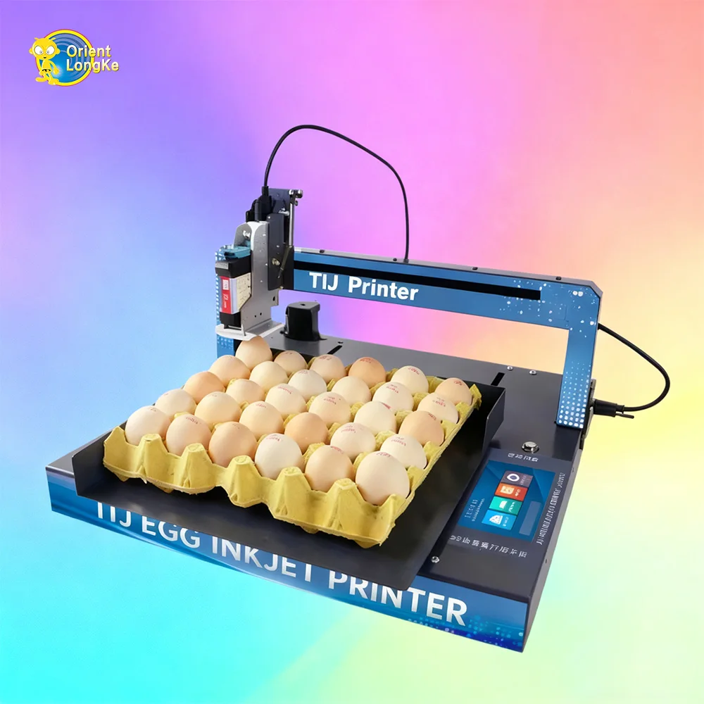 Yaomatec High-Speed Egg Inkjet Coding Machine XP600 Label Printer Portable /Wi-Fi Automatic Touch Screen Expiry Date