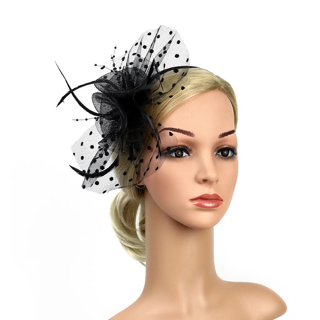 Flower Fascinators Cocktail for Hat Headwear Women Party Top Tea Headband Sweat Bands Sweat Band for Head