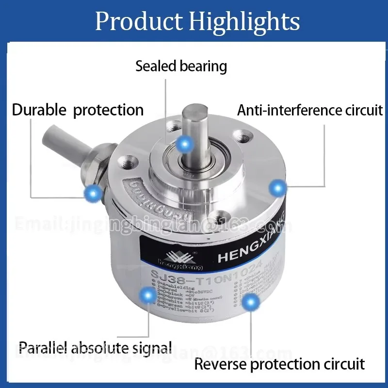 Absolute Rotary Encoder DC 5-24v Wide Voltage Power Supply 6mm Axis Optical Encoder 32 64 128 256 512 1024 2048 4096P/R
