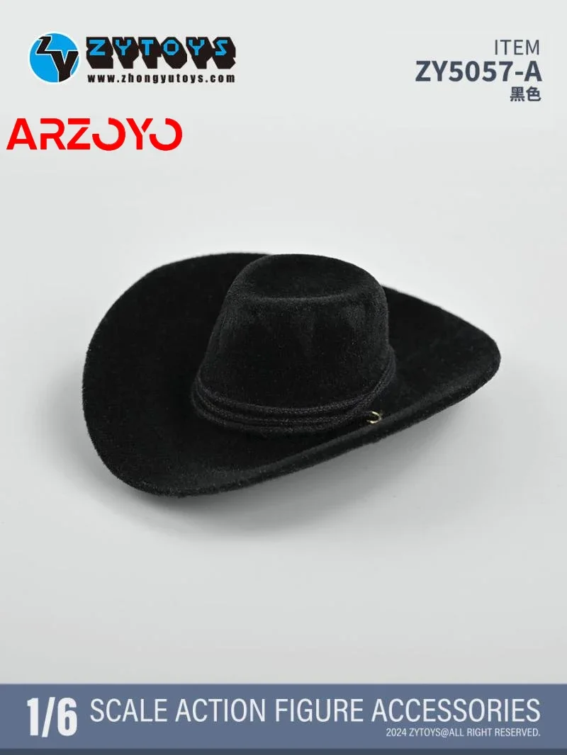 Em estoque zytoys zy5057 1/6 chapéu de cowboy masculino casual cor sólida chapéu modelo roupas acessórios caber 12 ''soldado figura de ação corpo