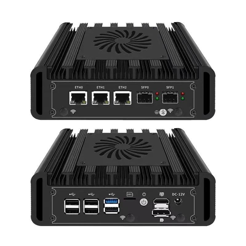 12. Generation Intel N100 Quad Core DDR5 M.2 NVME 3x2.5G i226 Lans 2x10G SFP+ 5G SIM Proxmox PfSense OPN Soft Router Firewall Mini PC