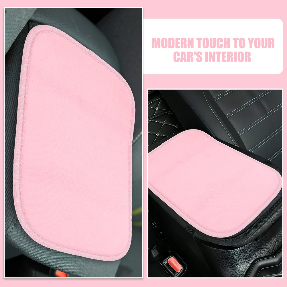 

2Pcs Car Anti-Slip Armrest Cushion Sturdy Polyester Car Console Pad Center Arm Rest Cover Durable Protector Auto Armrest Cover