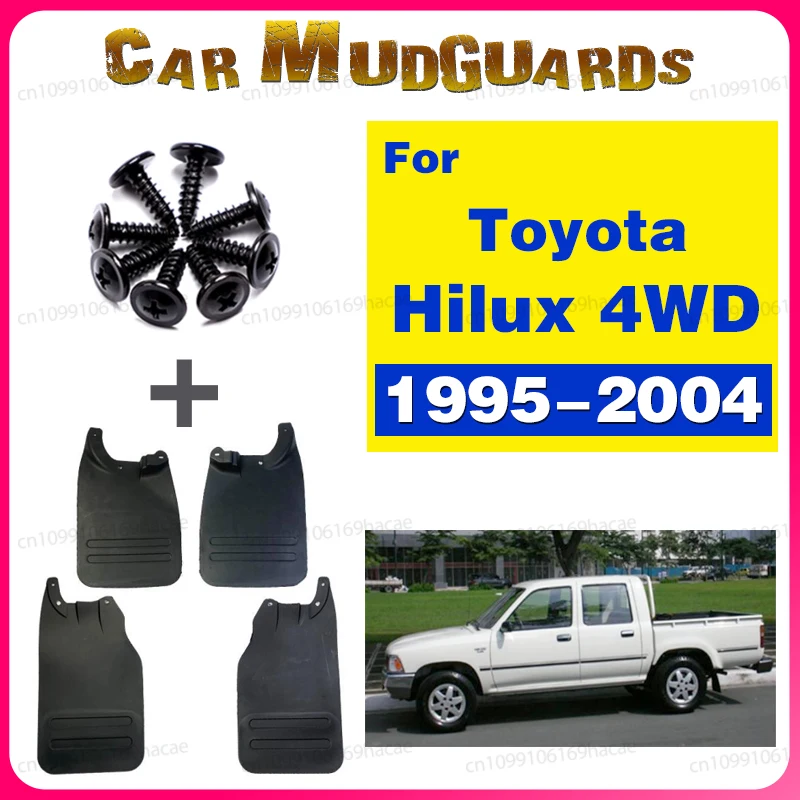 

Mudguard for Toyota HiLux 4WD 1995~2004 Accessories 1999 2000 2001 2002 2003 2004 Mudflaps Fenders Plash Guards Front Rear Wheel