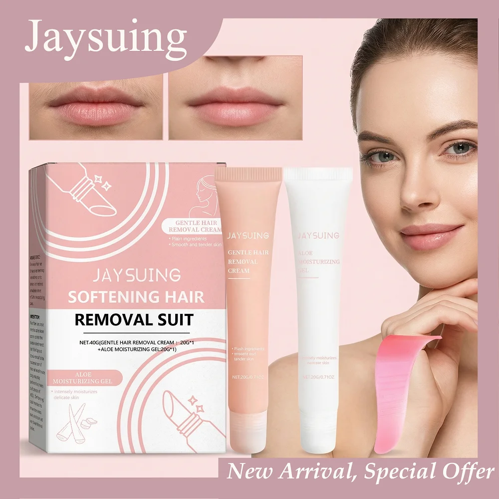 

Набор для удаления волос JAYSUING 40G: смягчающий, успокаивающий, не раздражающий, шелковистый на ощупь, длительный эффект очищения, для удаления волос на лице.