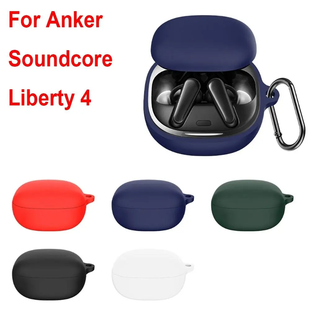 Silicone Wireless Earbuds Case Soft Shockproof Charging Box Cover Anti Drop Colorful for Anker Soundcore Liberty 4
