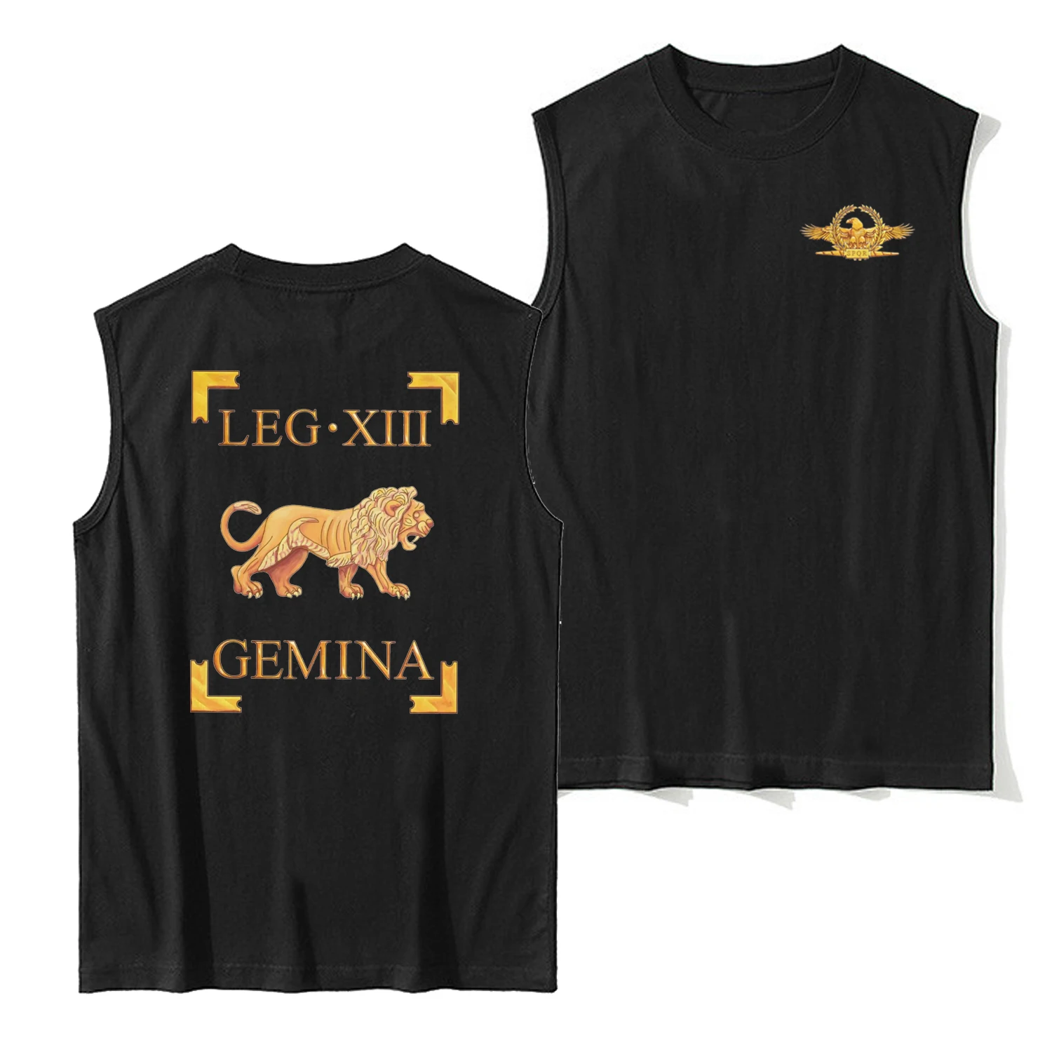 Legio XIII Gemina Lion Symbol Vexillum 13st Roman Legion Tank Top 100% Cotton O-Neck Summer Casual Mens Vest Sleeveless T-shirt