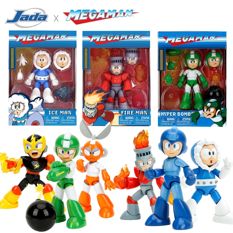 JADA Toys Original Mega Man Action Figure Fire Man Ice Man Window Box JD34222/JD34223/JD34507