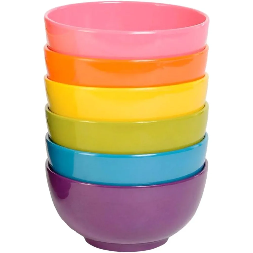 

Melamine Mini Bowls, 6-Piece Set, Small Serving Bowl – Snack, Condiment, Dip, Dessert, Ice Cream – Shatter Proof, Food-Safe, BP