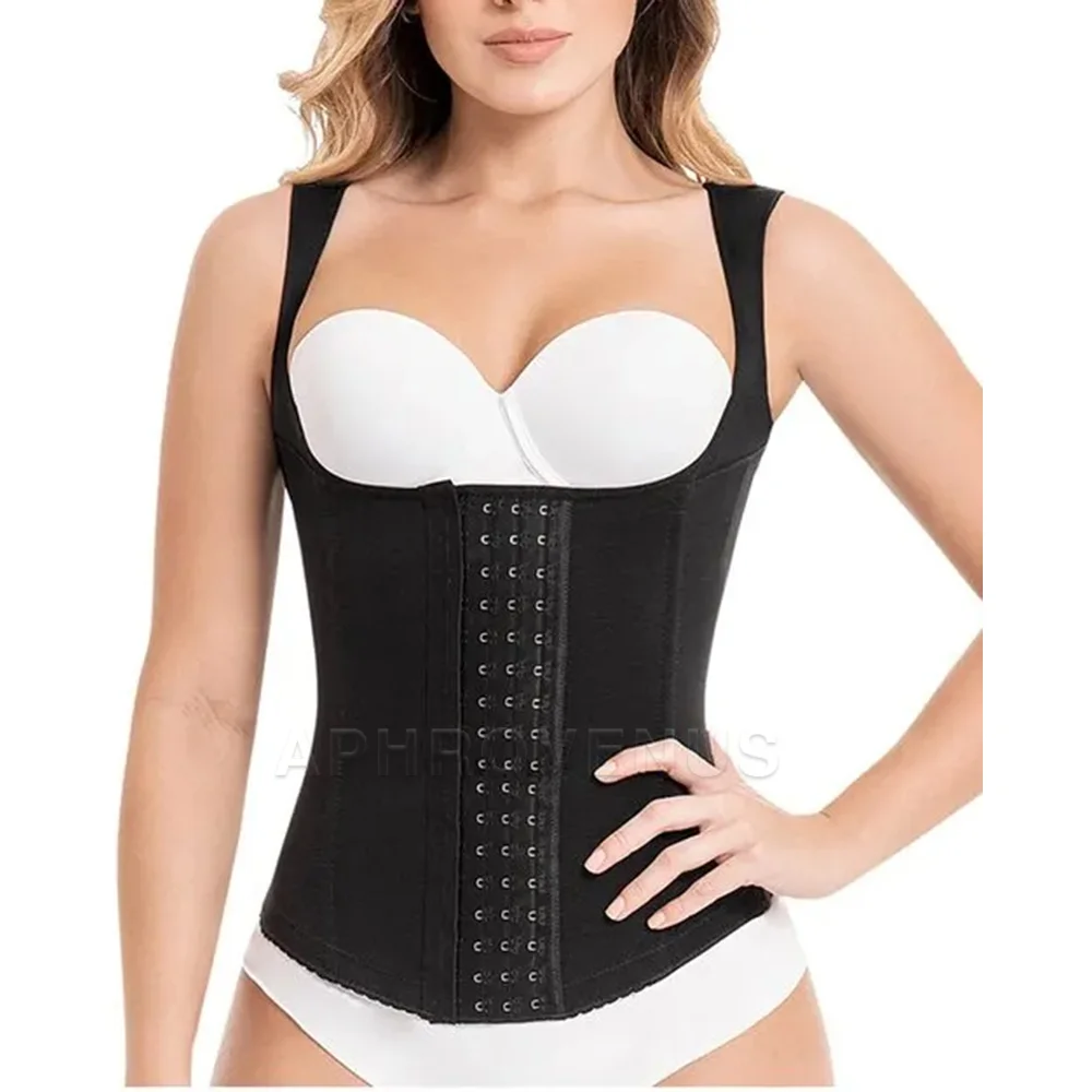 Fajas Colombianas High Compression Waist Trainer Top Girdles Corset Flat Belly Belt with Bones Postpartum Shaper with Hooks