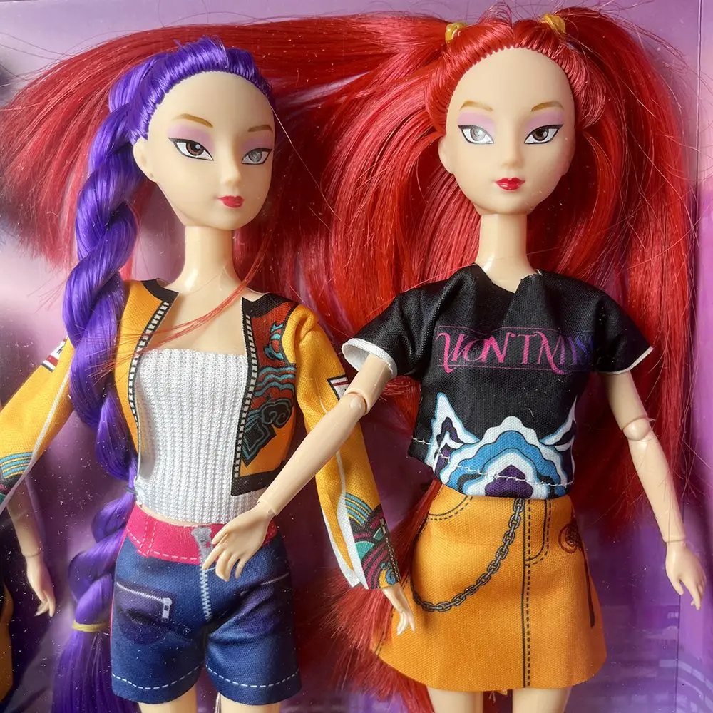 Kpop Dämon Hunters Serie Action Figure30cm Puppe Spielzeug Set Rumi Mira Zoey Prinzessin Baby Mädchen Kunststoff Diy Spielset Für Kinder