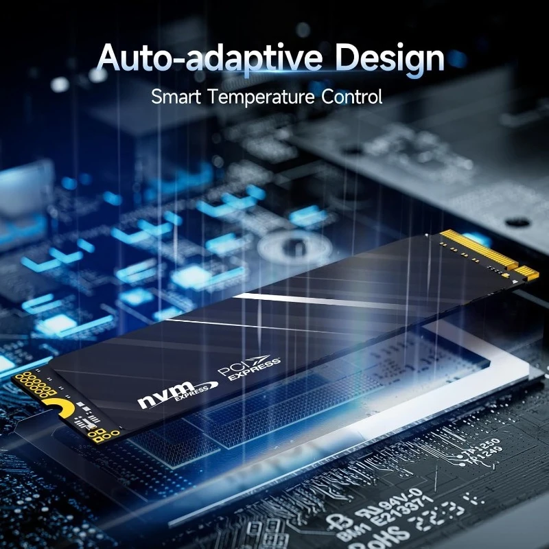 2 تيرابايت NVMe SSD PCIe Gen4 M.2 SSD لـ PS5، ما يصل إلى 5000 ميجابايت/ثانية، SSD للألعاب الداخلي لـ PS5