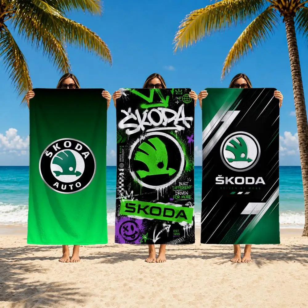 Brand S-Skoda Towel Towel Soft Pool Gift For Travel Gym Shower Camping Quick Dry Sports Large Beach Towels