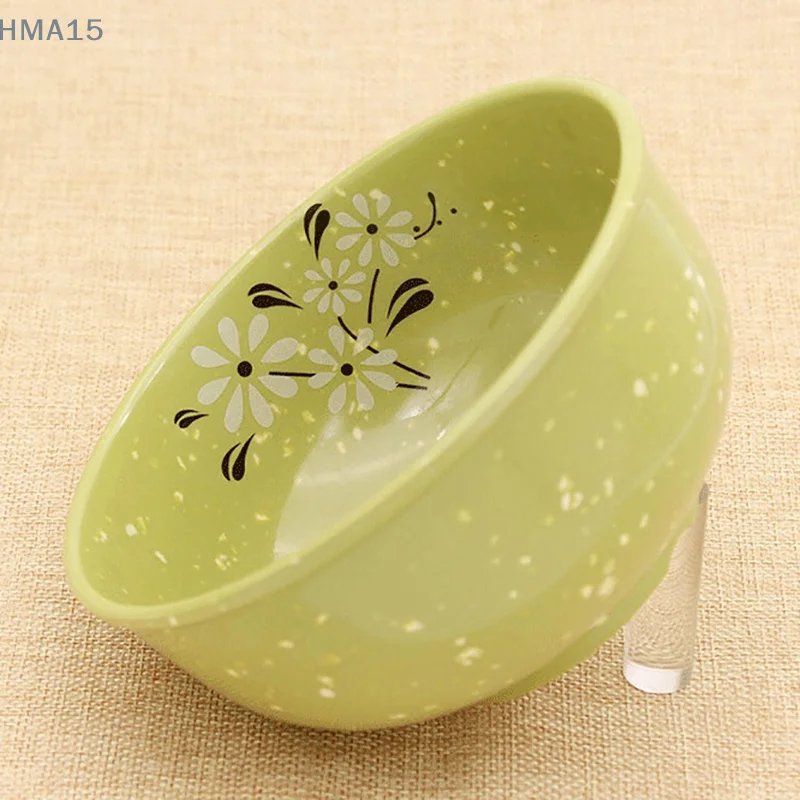 وعاء ميلامين مقاوم للكسر، أوعية سميكة لحساء الأرز على شكل زهرة، أوعية للوجبات الخفيفة، أدوات مائدة طعام بلاستيكية، أوعية صينية خضراء 4.5-8 بوصة