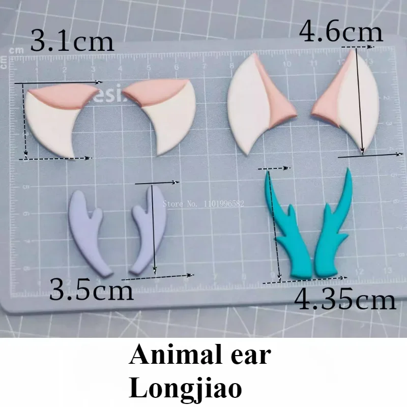 Ultra Light Clay Q Version Cartoon Doll Face Shape Cutting Mold DIY Polymer Clay Cartoon Character Hair Beast Ears Cutting Mold
