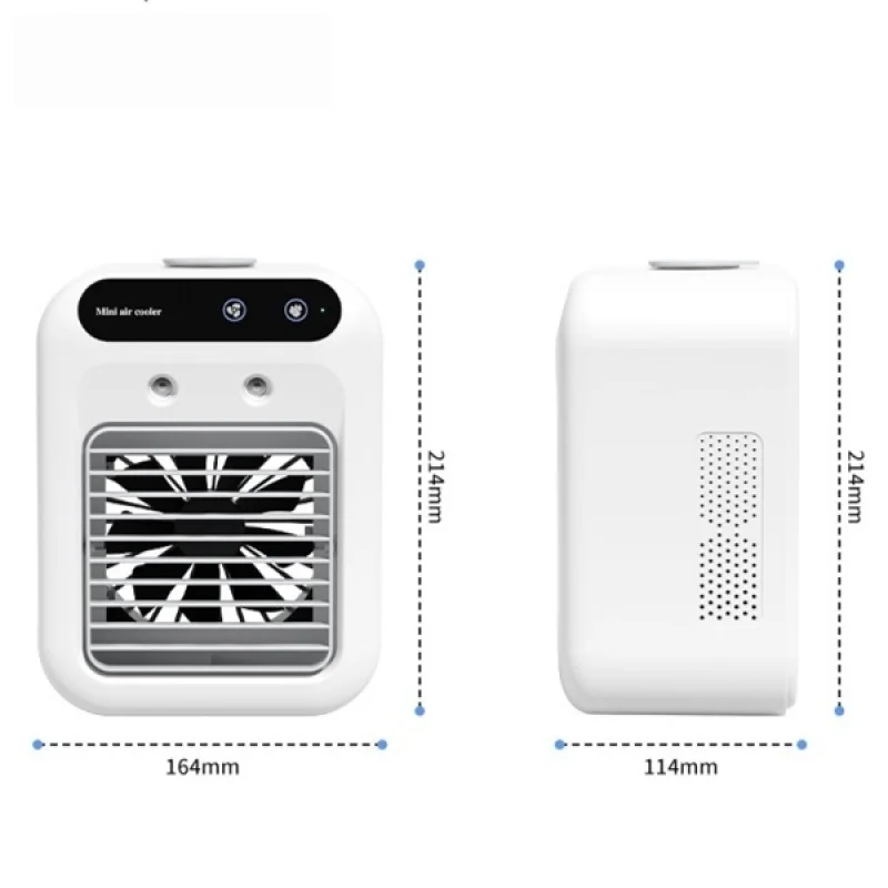 500ml Mini mobile air conditioner fan Portable desktop water capacity air cooler fan humidifier cooling function USB charging