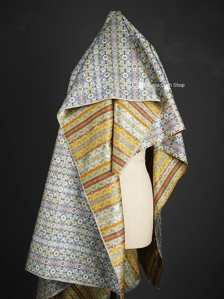 

Жаккардовая ткань, парча Hanfu, верхняя одежда в китайском стиле, ткань на метр, ткань для шитья одежды своими руками