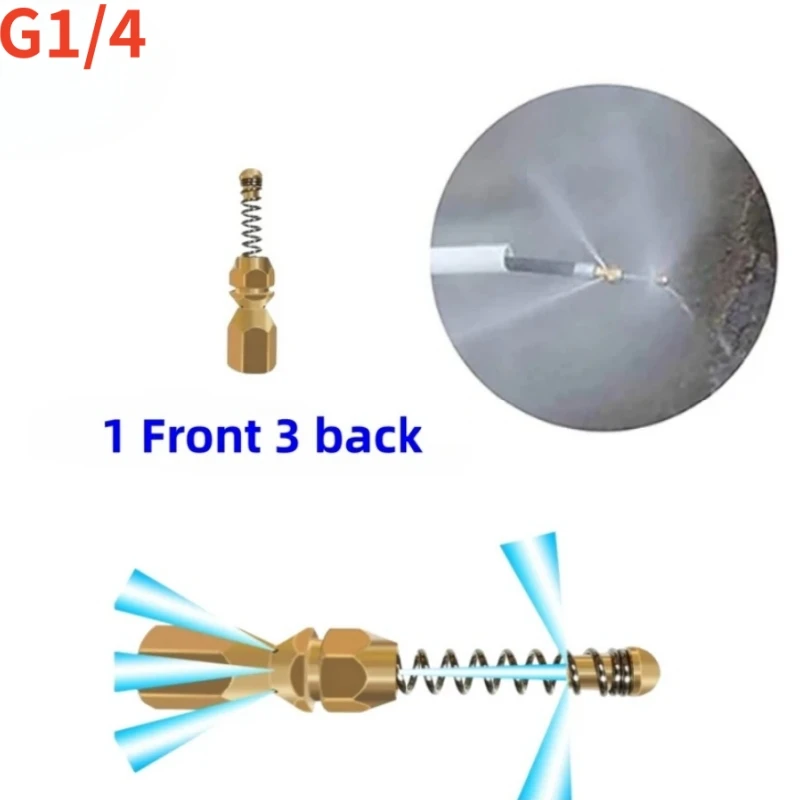 Сопло для очистки сточных вод G1/4, сопло для очистки инжектора трубы, устройство для очистки высокого давления, дренаж