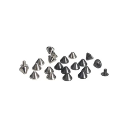 100sets Cone Spots Metal Punk Spike Leathercraft Rivets Bullet Spikes Rivets for Collar Shoes,9*6mm