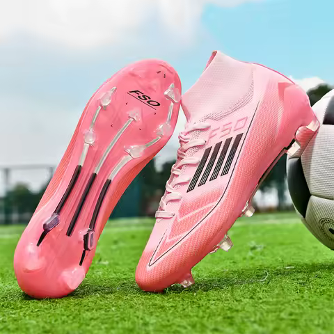 New Men Football Boots Training Boys Outdoor Soccer Shoes Breathable Sport Cleats Adult Long Spikes Non Slip Match Comfortable