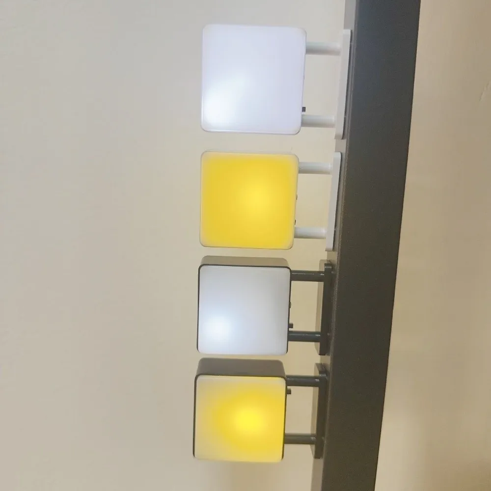 Miniature LED Refrigerator Magnet Light Sign Round Square Energy Saving DIY Glowing Fridge Magnet No Pattern Magnetic Base