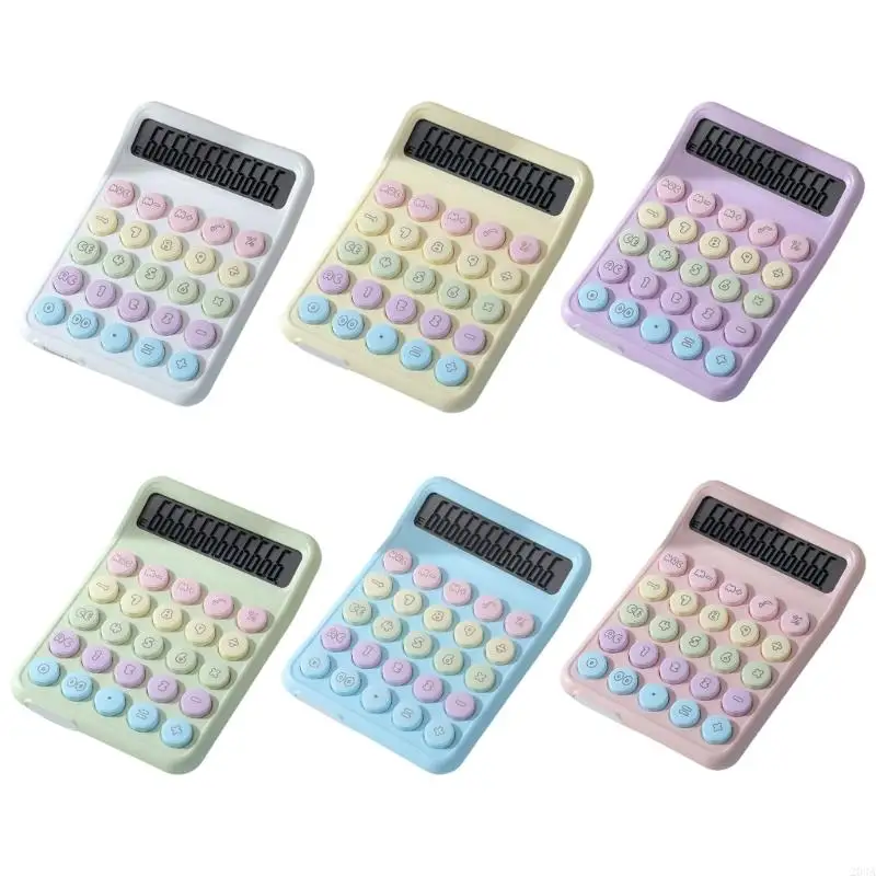 آلة حاسبة لوحة مفاتيح ميكانيكية واضحة شاشة LCD شاشات الحاسبة الطالب القرطاسية 203A