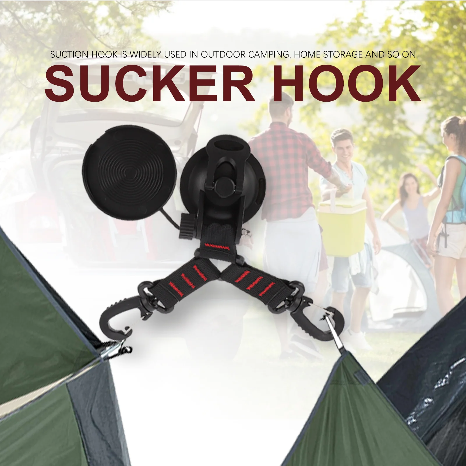 

Outdoor Suction Cup Hook Heavy Duty Traceless Anchor For Tent Camping Tarp Accessories Sucker Hooks Multifunctional Waterproof