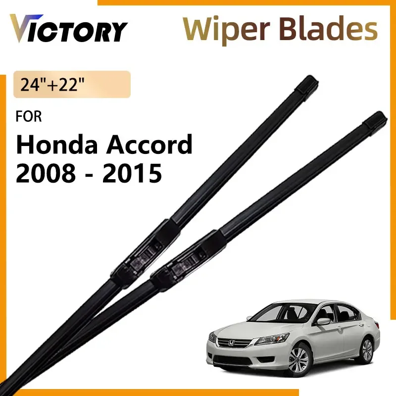 

2x Car Front Wiper Blades For Honda Accord 8 8th Gen 2008 - 2015 2013 2012 2010 2009 Europe Windshield Windscreen Window Brushes