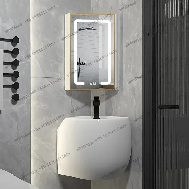 Customizable Small Apartment Wall-mounted Wash Basin Mini Corner Wash Table Single Basin Suspended Hanging Ceramic Triangular Wa