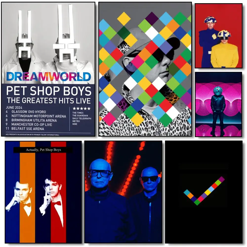 Póster de la famosa banda P-Pet Shop Boys, impresiones artísticas de pared minimalistas modernas para dormitorio, sala de estar, decoración del hogar, regalo interior