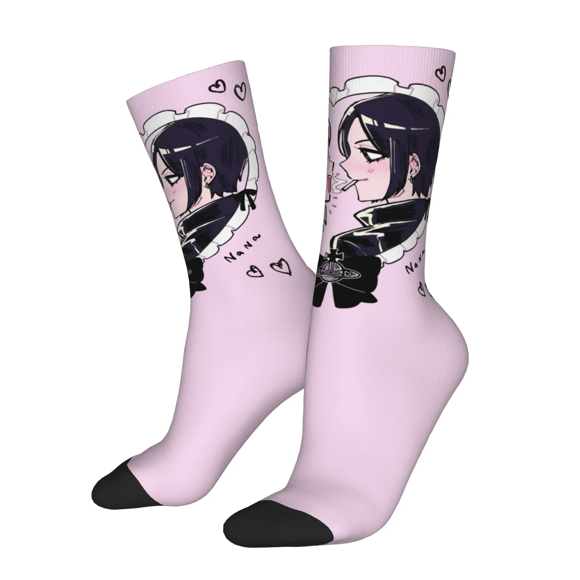 Winter Warm Crazy Design Women Men Nana Hachi  Manga Socks Anime Non-slip Skateboard Socks