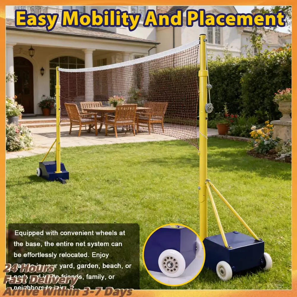 

Регулируемая по высоте портативная стойка для бадминтонной сетки, легко устанавливаемая, идеально подходит для занятий спортом на открытом воздухе.