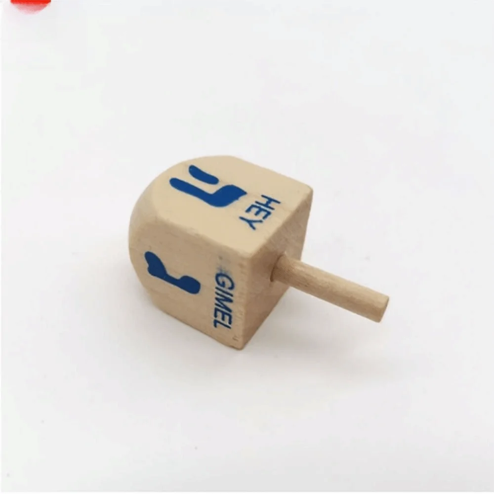 

10 шт. 10 шт. деревянные вращающиеся Dreidel из деревянного материала детские вращающиеся волчки портативный дизайн товары для вечеринок деревянные поделки