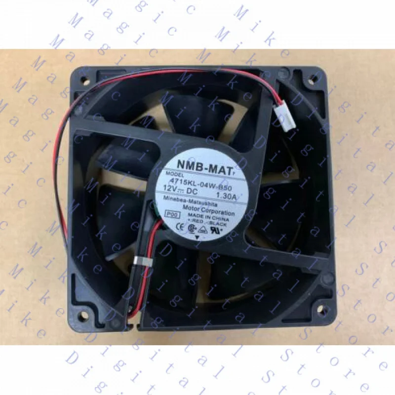 

UU 1 шт., осевой вентилятор с большим объемом воздуха, 12 В постоянного тока, 1,30 А, 120 × 120 × 38 мм, 2 контакта, 4715KL-04W-B50