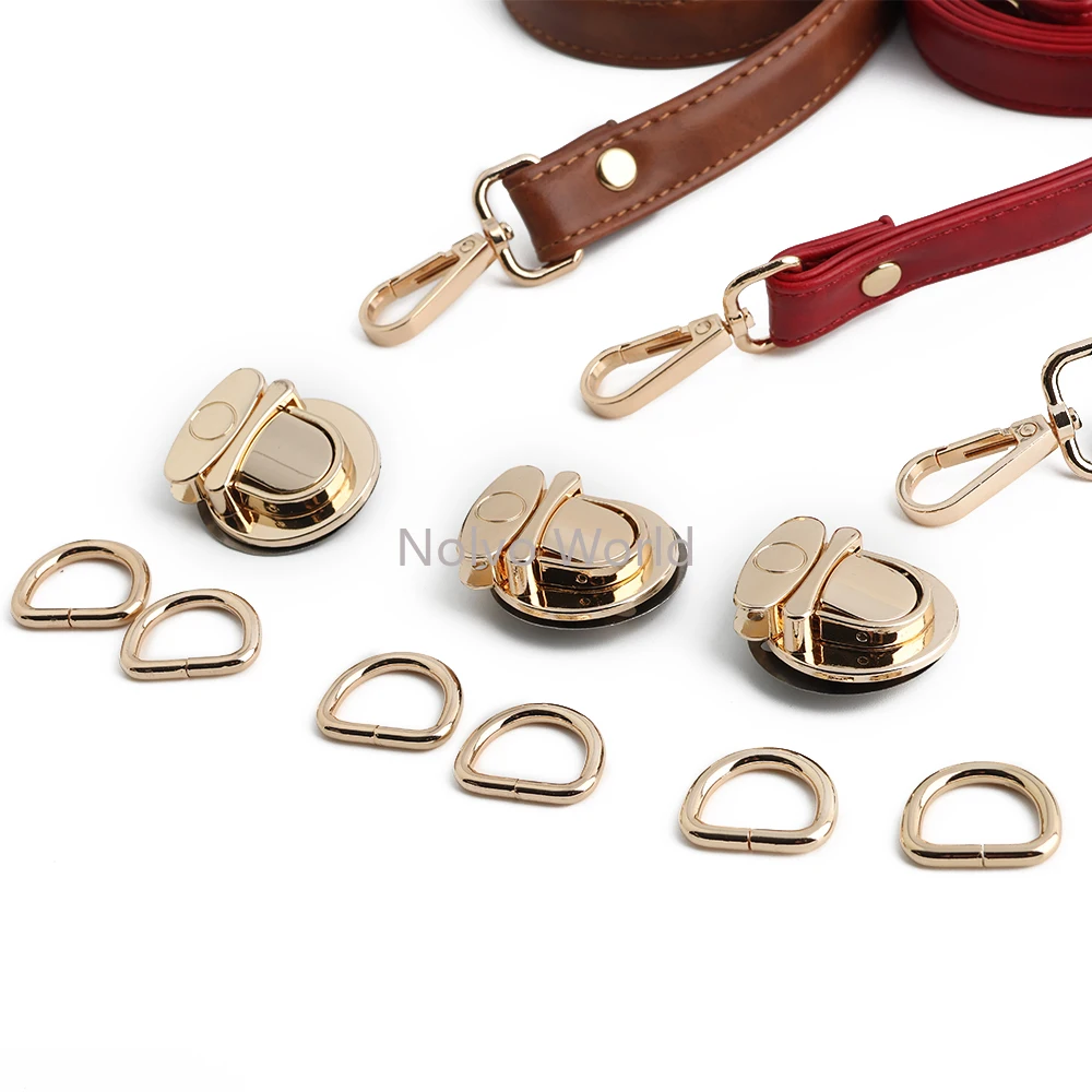 1/3/5Sets Retro Style DIY Handbag Making Kit PU Leather Large Capacity Hollow Tote Shoulder Strap Bottom Cover Set Material