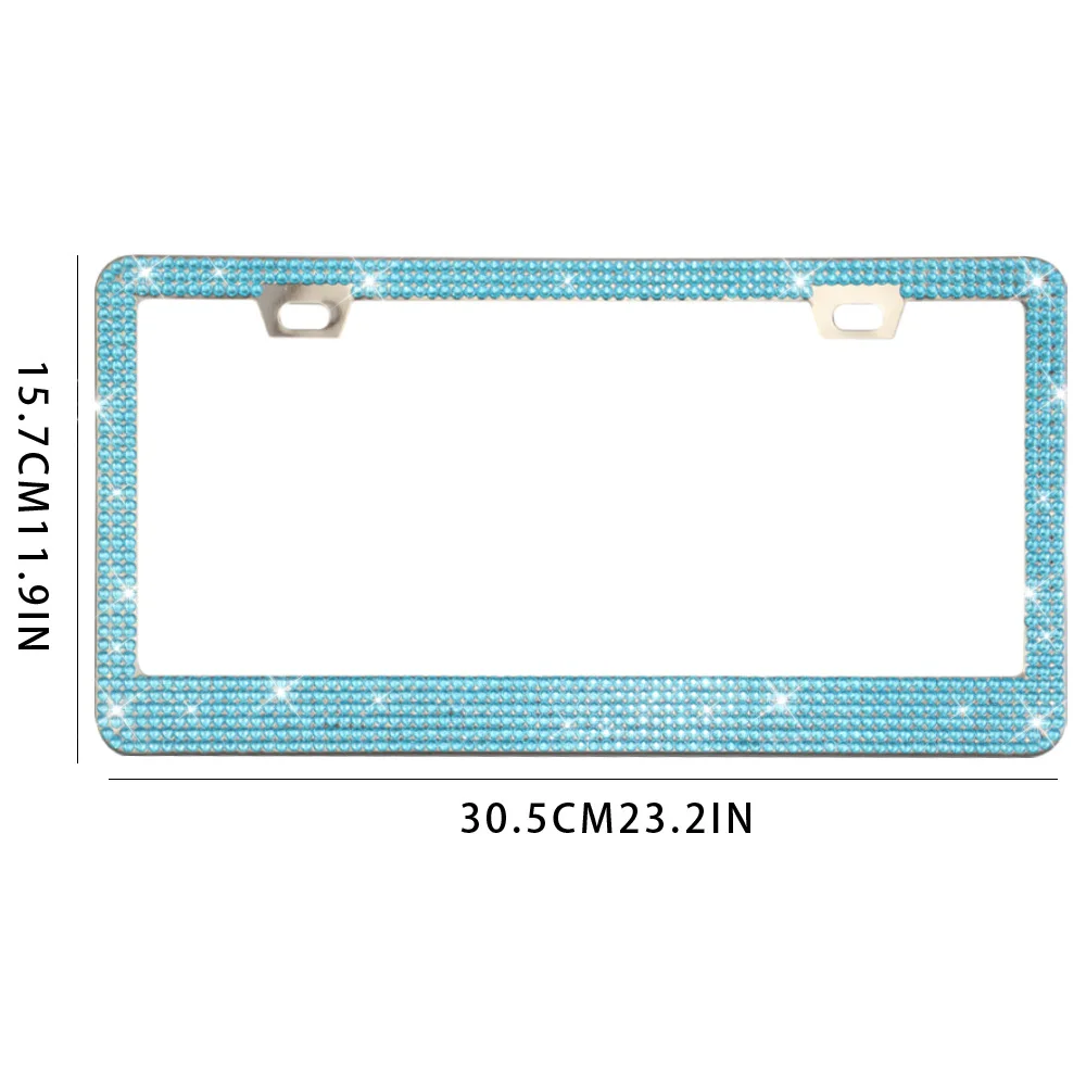 Motorcycl 31*16cm Bling Crystal License Plate Frame Women Rhinestone Motorcycl License Plate Frame Cover Holder