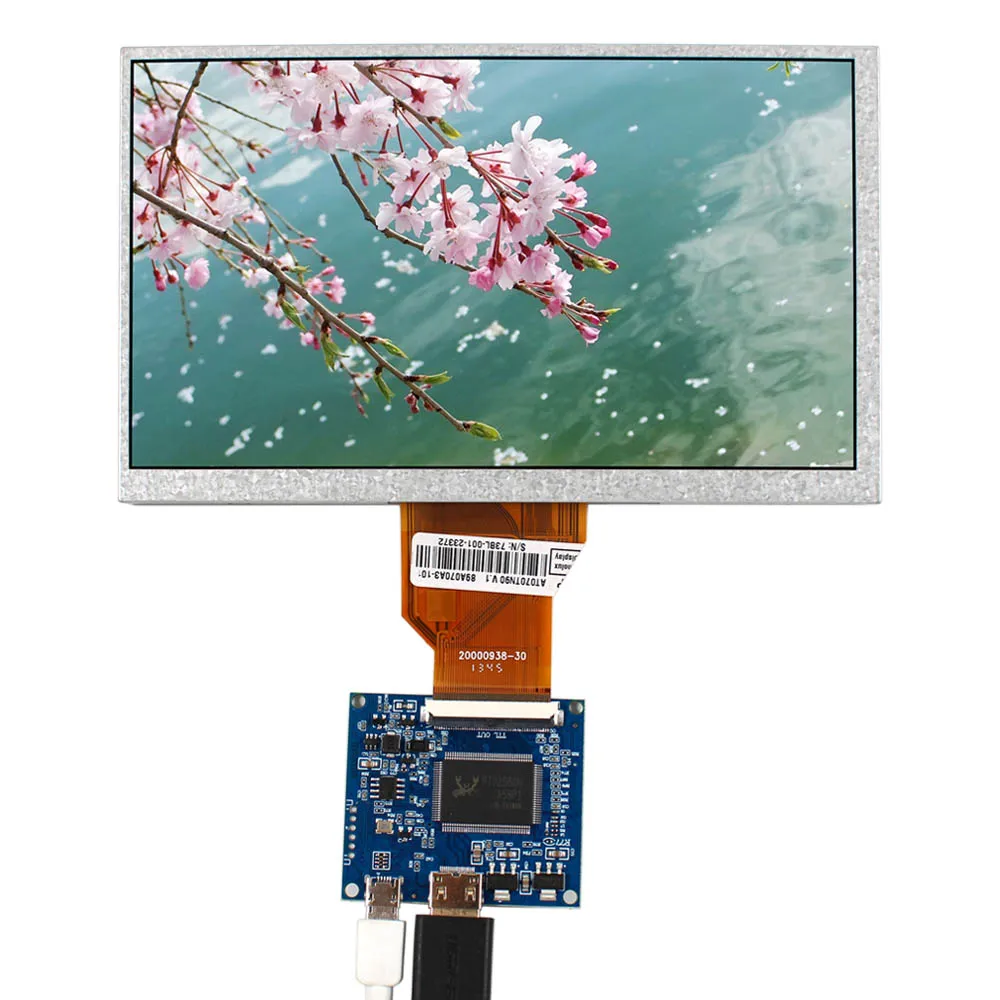 VSDISPLAY 7inch AT070TN90 800X480 TFT-LCD Screen With mini HD-MI LCD Controller Board For DIY Project ，Car display