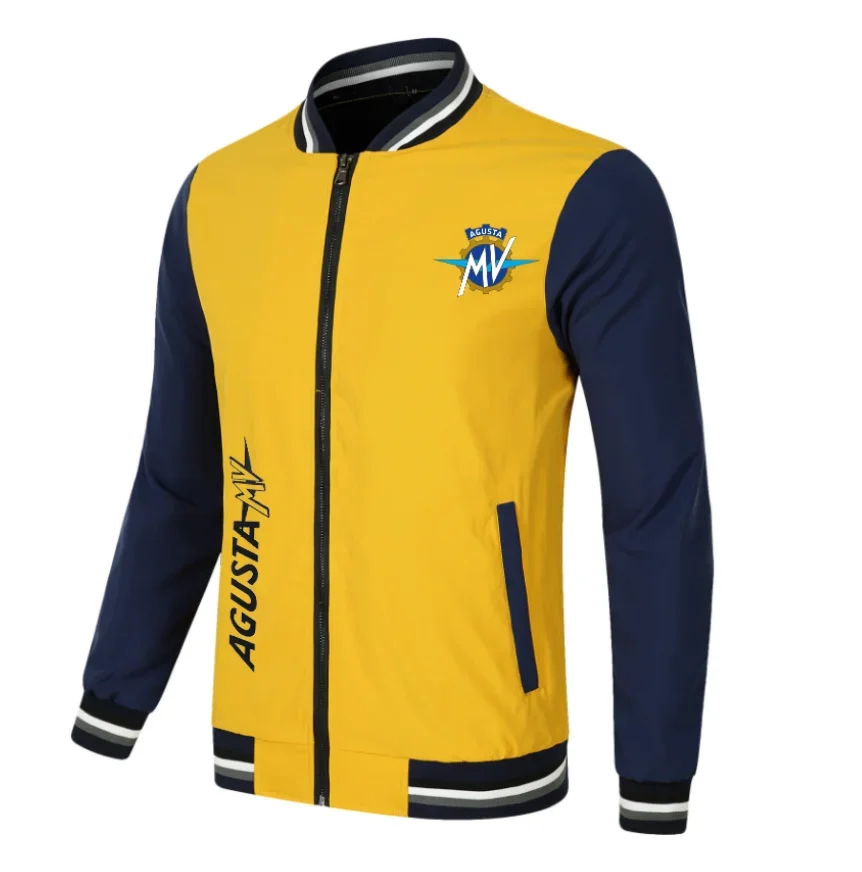 Chaqueta de béisbol de algodón con forro polar, sudadera ajustada con logotipo de coche AGUSTA, moda Hip Hop, primavera y otoño, novedad de 2023