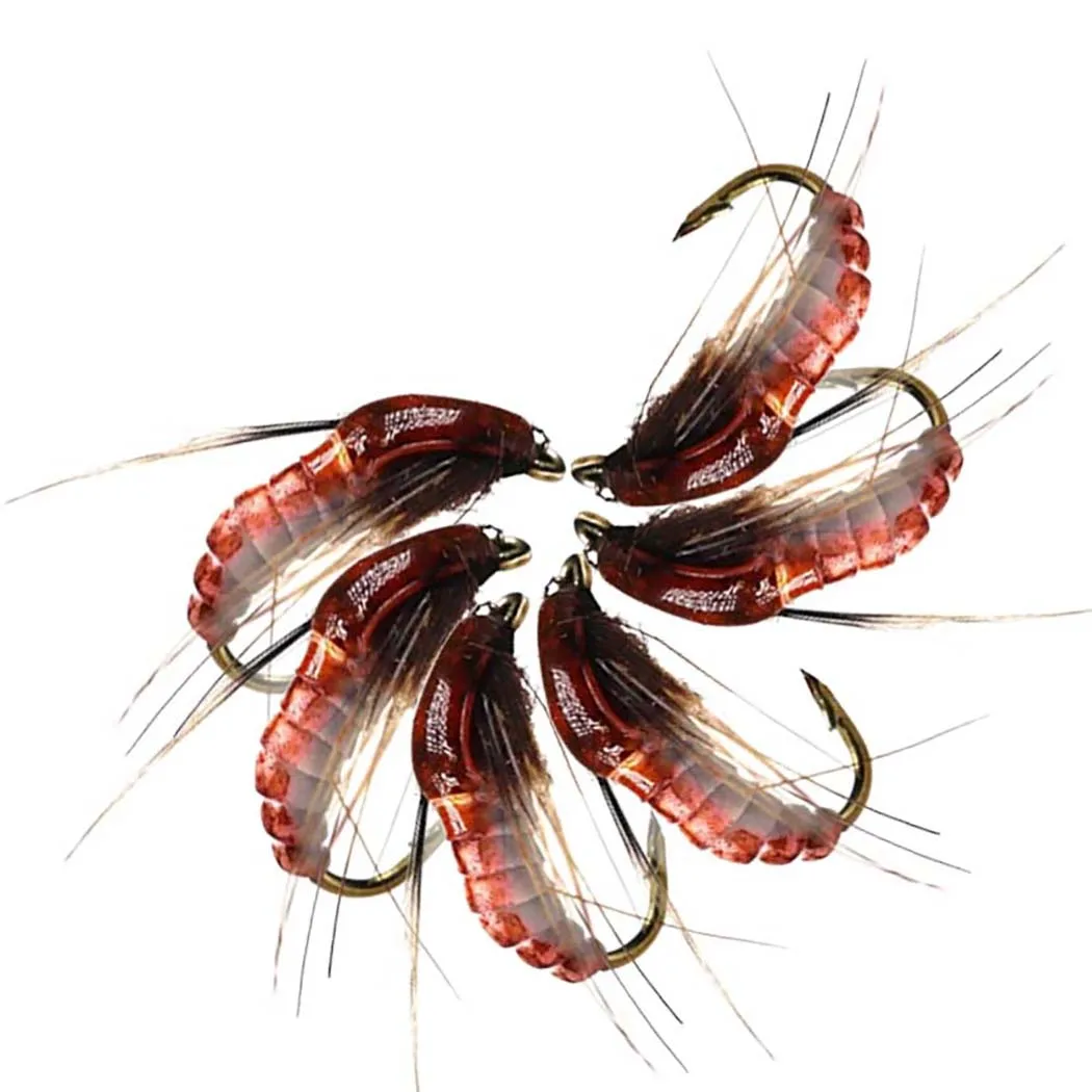 3 stück Realistische Nymphe Scud Fliegen Für Forelle Angeln Künstliche Insekten Köder Locken Simulierte Scud Wurm Angeln Locken – Detail 20