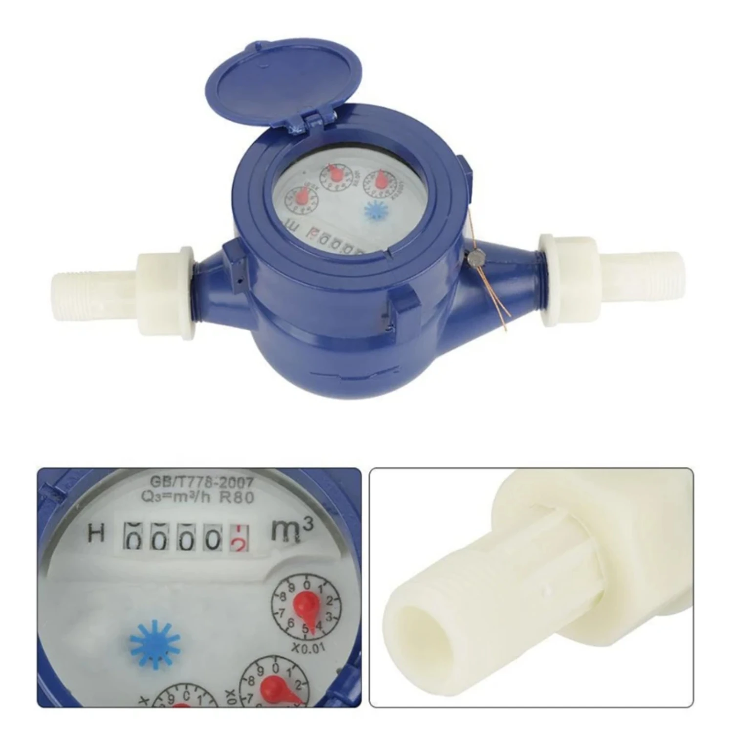 DN15 Garden  Plastic Cold Water Meter Single Water Flow Wet Table Measuring