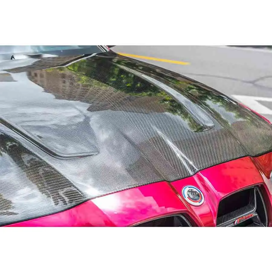 

Для BMW M3 G80 M4 G82 G83: Капот из углеродного волокна, крышка двигателя, накладка на капот, стиль CSL, автомобильные аксессуары, обвес.