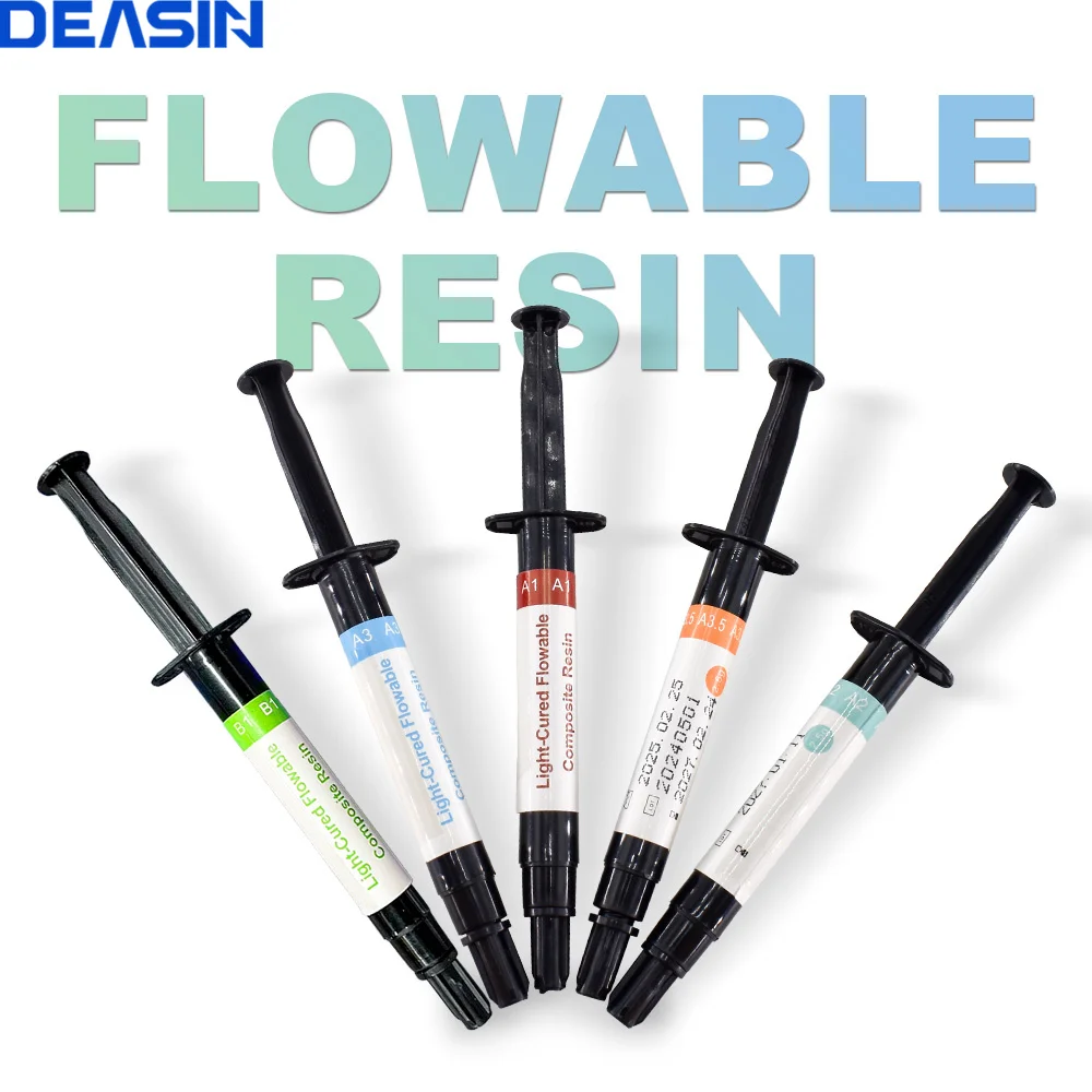DEASIN Universal Dental Restoration Syringe Light Curing flowable Composite Resin for Tooth Restoration Dental Materials