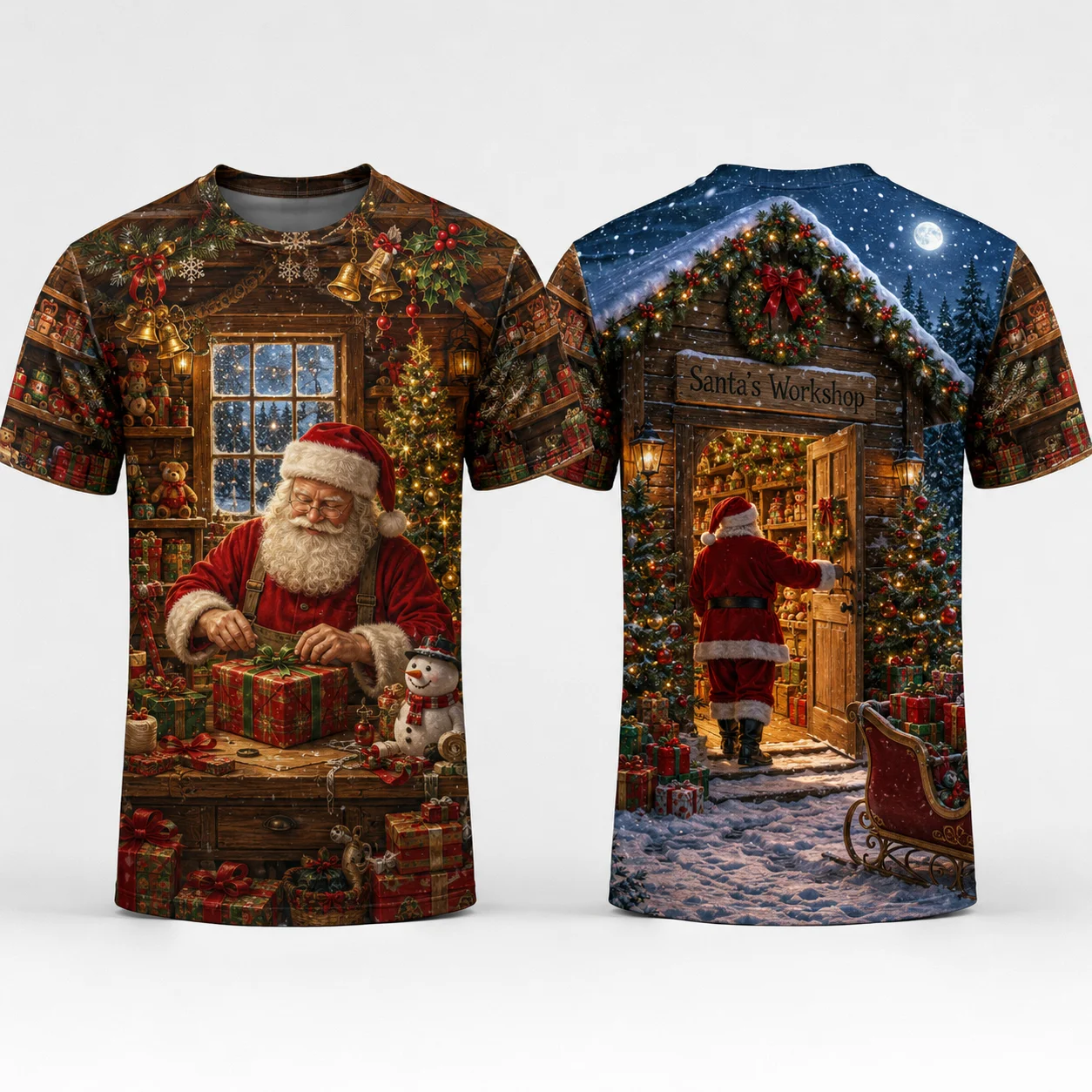 Koszulka z nadrukiem choinki ś – 3D Printing Xmas recenzja i cena