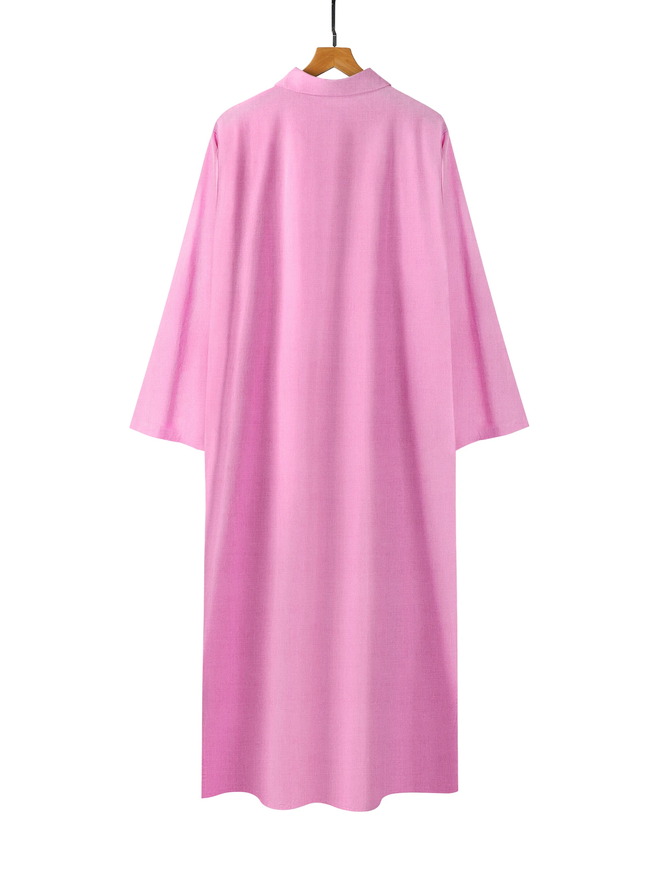 Ladies Plus-size Pink Dress Long Button Cotton Comfortable Clothes Spring and Summer Travel Wear Cardigan Robe Soirée Femme Chic