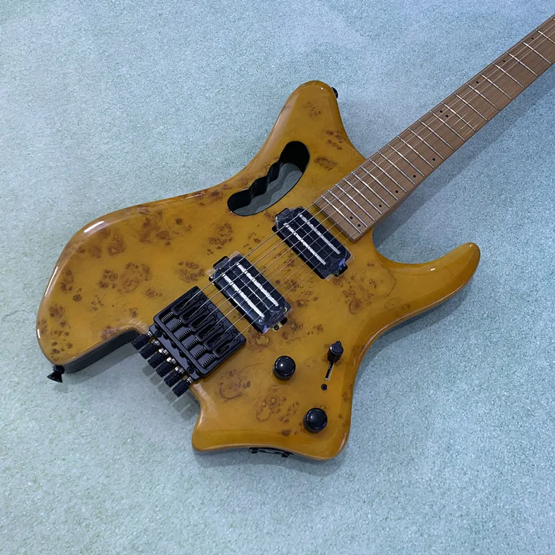 جيتار كهربائي بدون رأس من العلامة التجارية Vicers، جيتار سفر 24 فريتس 6 أوتار، لوحة أصابع من خشب الورد، جسم من خشب الزيزفون الصلب، شحن مجاني