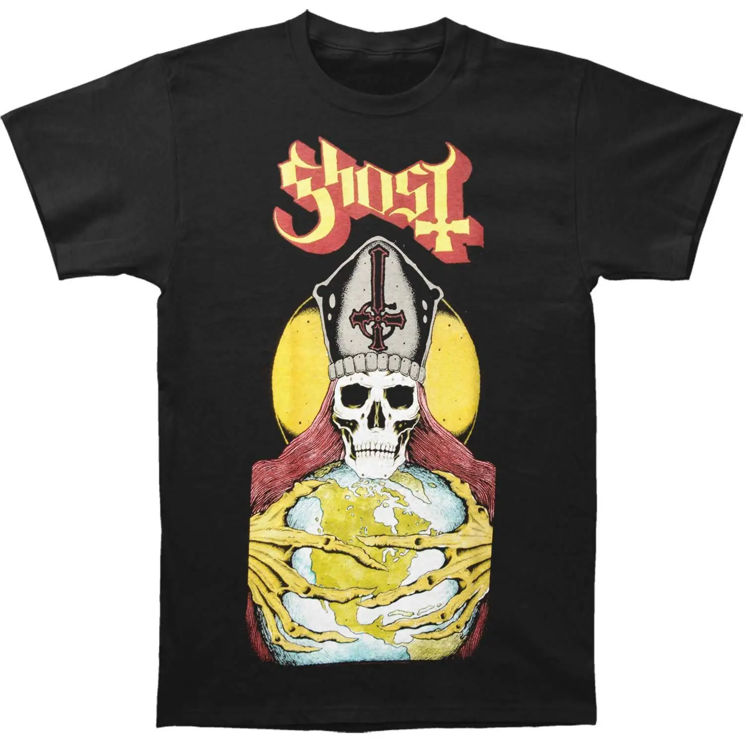 Men'S Ghost Ceremony Stack T Shirt Small Black