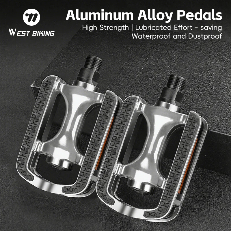 

WEST BIKING Bicycle Pedal High-strength Aluminum Alloy MTB Road Bike Pedal Cycling Anti-slip Flat Pedals Professional Bike Parts