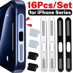 Metal Dustproof Net Sticker for iPhone 16 15 14 13 12 Pro Max 15 Plus Earpiece Speaker Hole Anti-Dust Metal Mesh Dust Cover